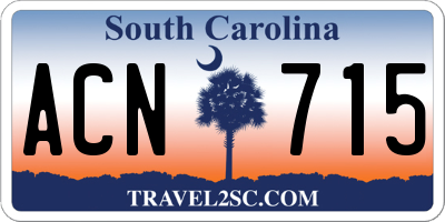 SC license plate ACN715