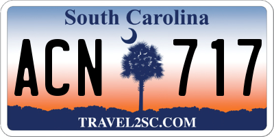 SC license plate ACN717
