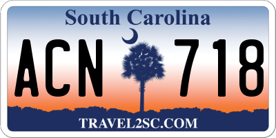 SC license plate ACN718