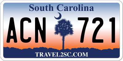 SC license plate ACN721