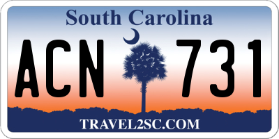 SC license plate ACN731