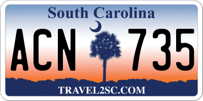 SC license plate ACN735