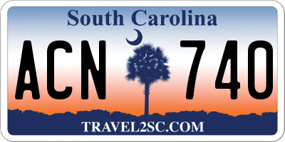 SC license plate ACN740