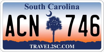 SC license plate ACN746