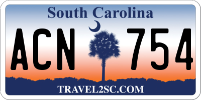 SC license plate ACN754