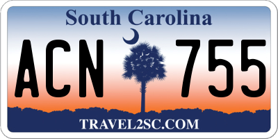 SC license plate ACN755