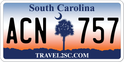 SC license plate ACN757
