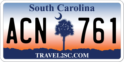 SC license plate ACN761