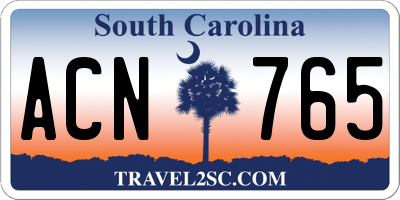 SC license plate ACN765