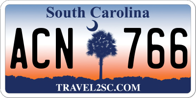 SC license plate ACN766