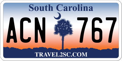 SC license plate ACN767