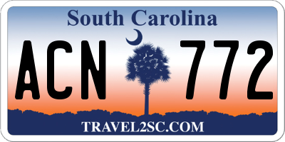 SC license plate ACN772