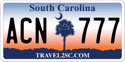 SC license plate ACN777