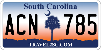 SC license plate ACN785