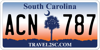 SC license plate ACN787