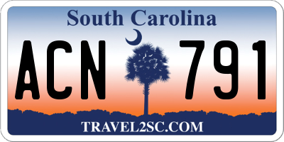 SC license plate ACN791