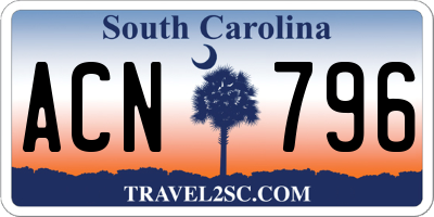 SC license plate ACN796