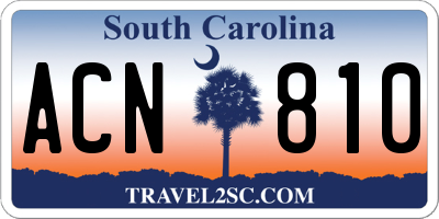 SC license plate ACN810