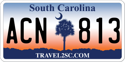SC license plate ACN813