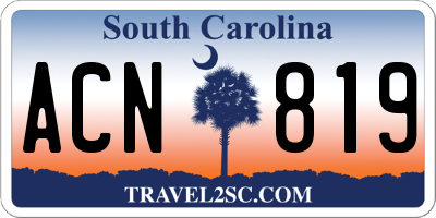 SC license plate ACN819