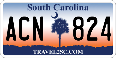 SC license plate ACN824
