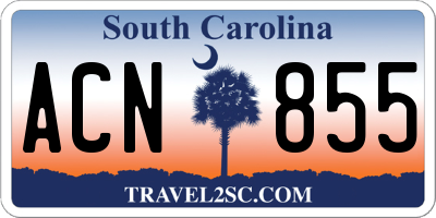 SC license plate ACN855