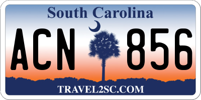 SC license plate ACN856