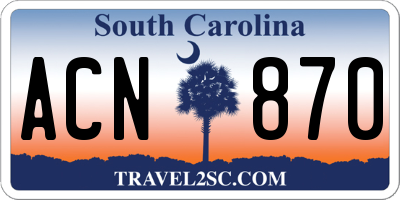 SC license plate ACN870