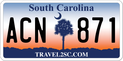 SC license plate ACN871