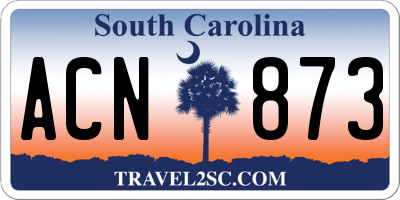 SC license plate ACN873