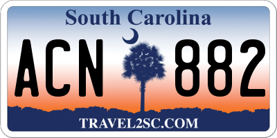 SC license plate ACN882