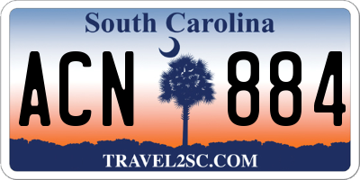 SC license plate ACN884