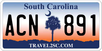 SC license plate ACN891