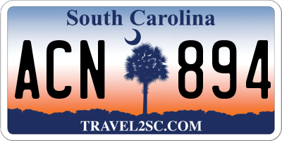 SC license plate ACN894