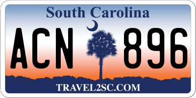 SC license plate ACN896