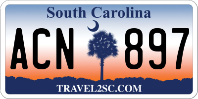 SC license plate ACN897