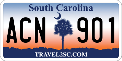 SC license plate ACN901