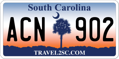 SC license plate ACN902
