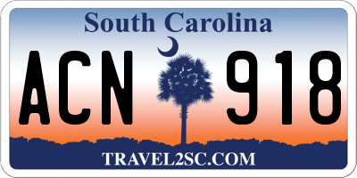 SC license plate ACN918