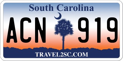 SC license plate ACN919