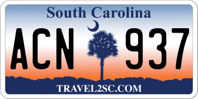 SC license plate ACN937
