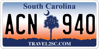 SC license plate ACN940