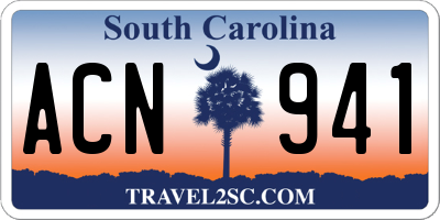SC license plate ACN941