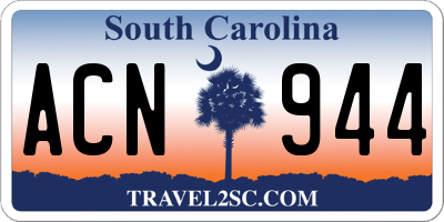 SC license plate ACN944