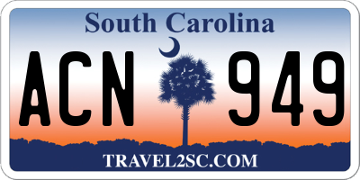 SC license plate ACN949