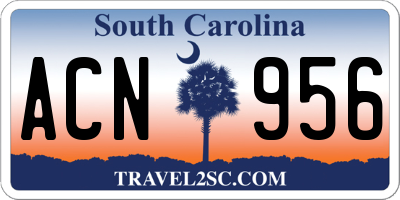 SC license plate ACN956