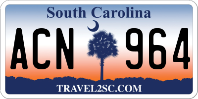 SC license plate ACN964