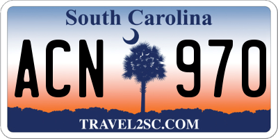 SC license plate ACN970