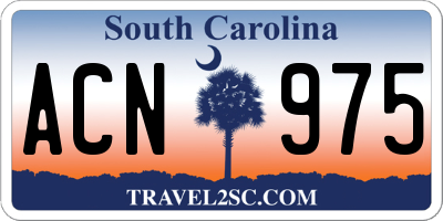 SC license plate ACN975
