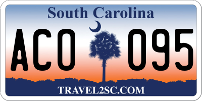 SC license plate ACO095